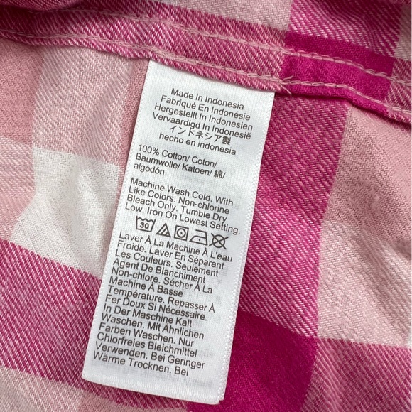 J crew pink long sleeve flannel ruffle pj short set XS - Picture 6 of 6